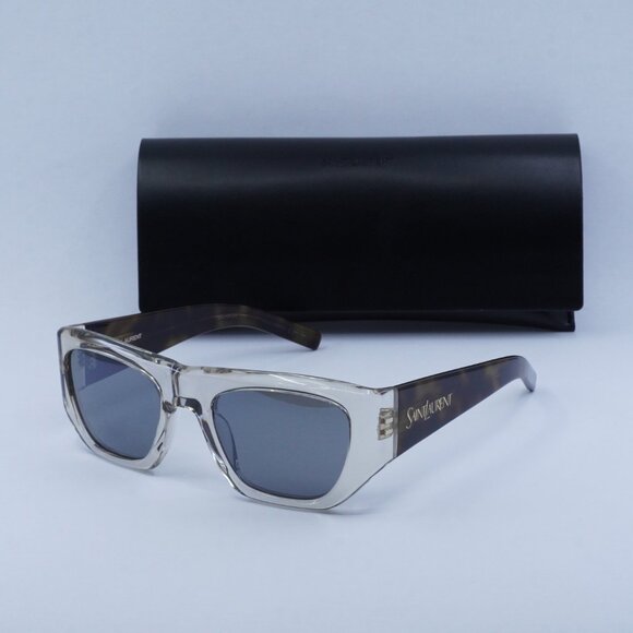 🕶️ New Saint Laurent SL740 003 Sunglasses - Transparent Cream/Havana Frame - Picture 11 of 11